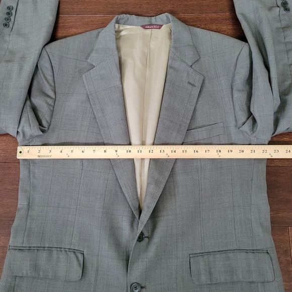 Nordstrom J&F Men's Suit Jacket Size 44R Olive Green 2-Button Closure - Picture 7 of 11